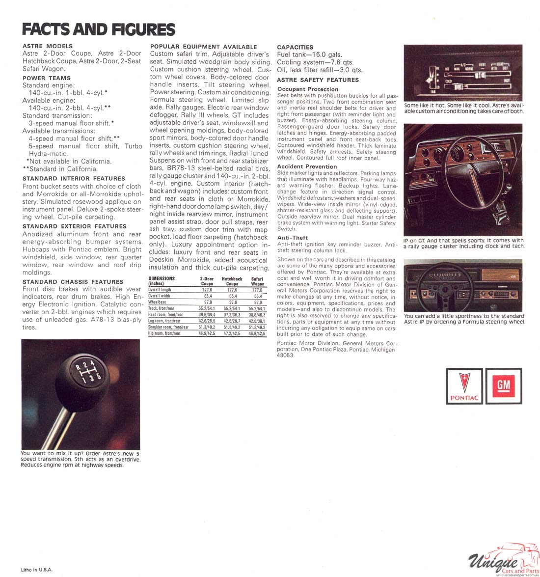 1976 Pontiac Astre Brochure Page 2